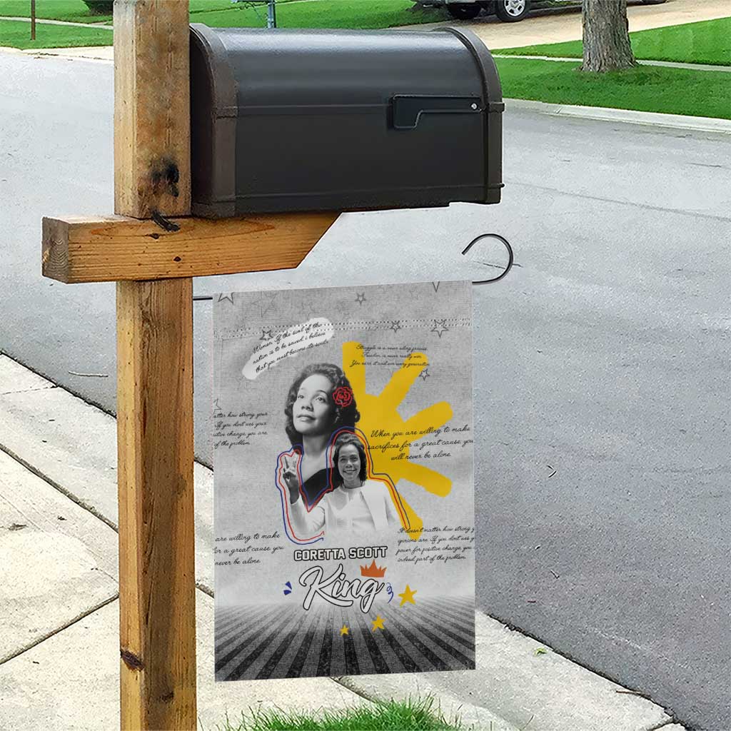 Coretta Scott King Garden Flag Honoring The Legacy Hand Draw Style