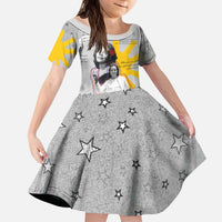 Coretta Scott King Kid Short Sleeve Dress Honoring The Legacy Hand Draw Style