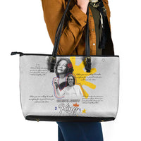 Coretta Scott King Leather Tote Bag Honoring The Legacy Hand Draw Style