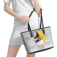 Coretta Scott King Leather Tote Bag Honoring The Legacy Hand Draw Style
