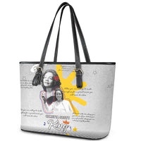 Coretta Scott King Leather Tote Bag Honoring The Legacy Hand Draw Style