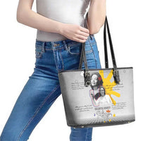 Coretta Scott King Leather Tote Bag Honoring The Legacy Hand Draw Style