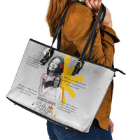 Coretta Scott King Leather Tote Bag Honoring The Legacy Hand Draw Style
