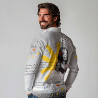 Coretta Scott King Long Sleeve Polo Shirt Honoring The Legacy Hand Draw Style