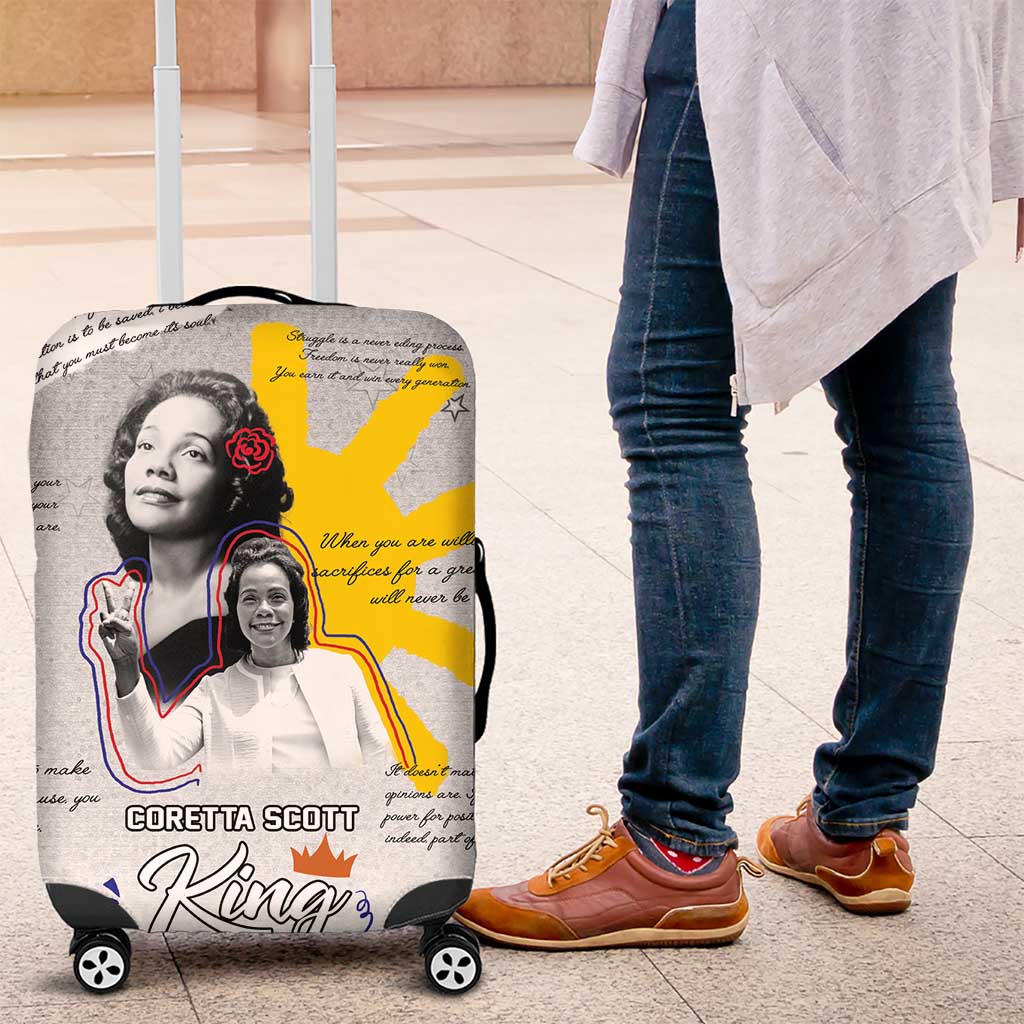 Coretta Scott King Luggage Cover Honoring The Legacy Hand Draw Style