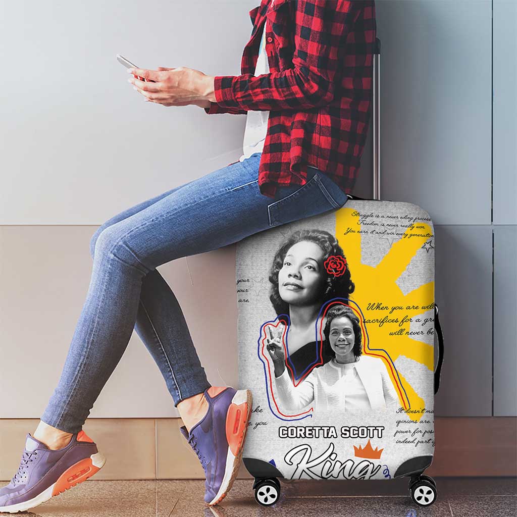 Coretta Scott King Luggage Cover Honoring The Legacy Hand Draw Style
