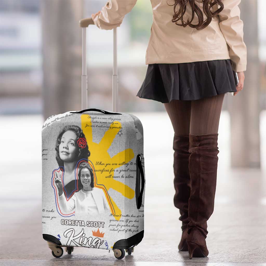 Coretta Scott King Luggage Cover Honoring The Legacy Hand Draw Style