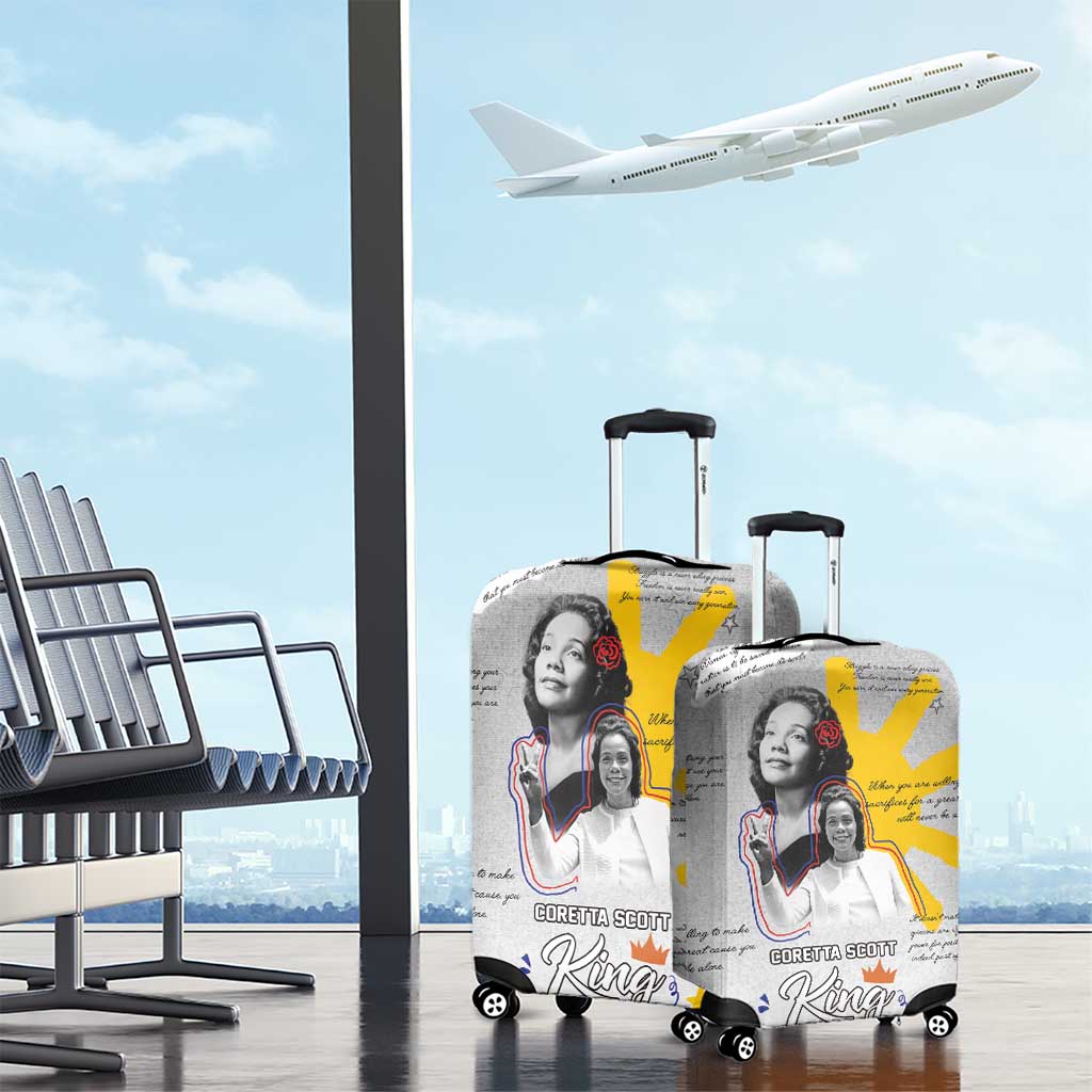 Coretta Scott King Luggage Cover Honoring The Legacy Hand Draw Style
