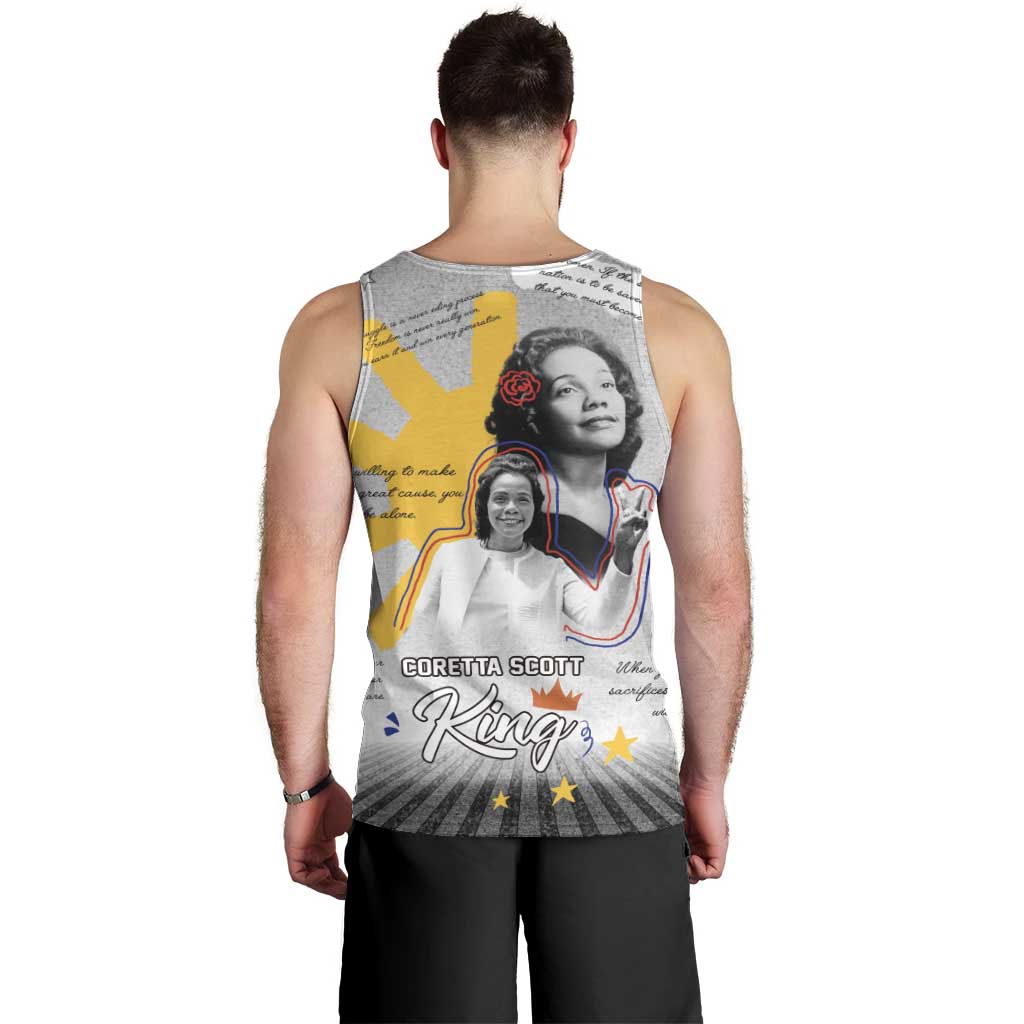 Coretta Scott King Men Tank Top Honoring The Legacy Hand Draw Style