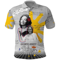 Coretta Scott King Polo Shirt Honoring The Legacy Hand Draw Style