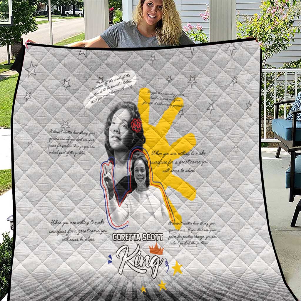 Coretta Scott King Quilt Honoring The Legacy Hand Draw Style