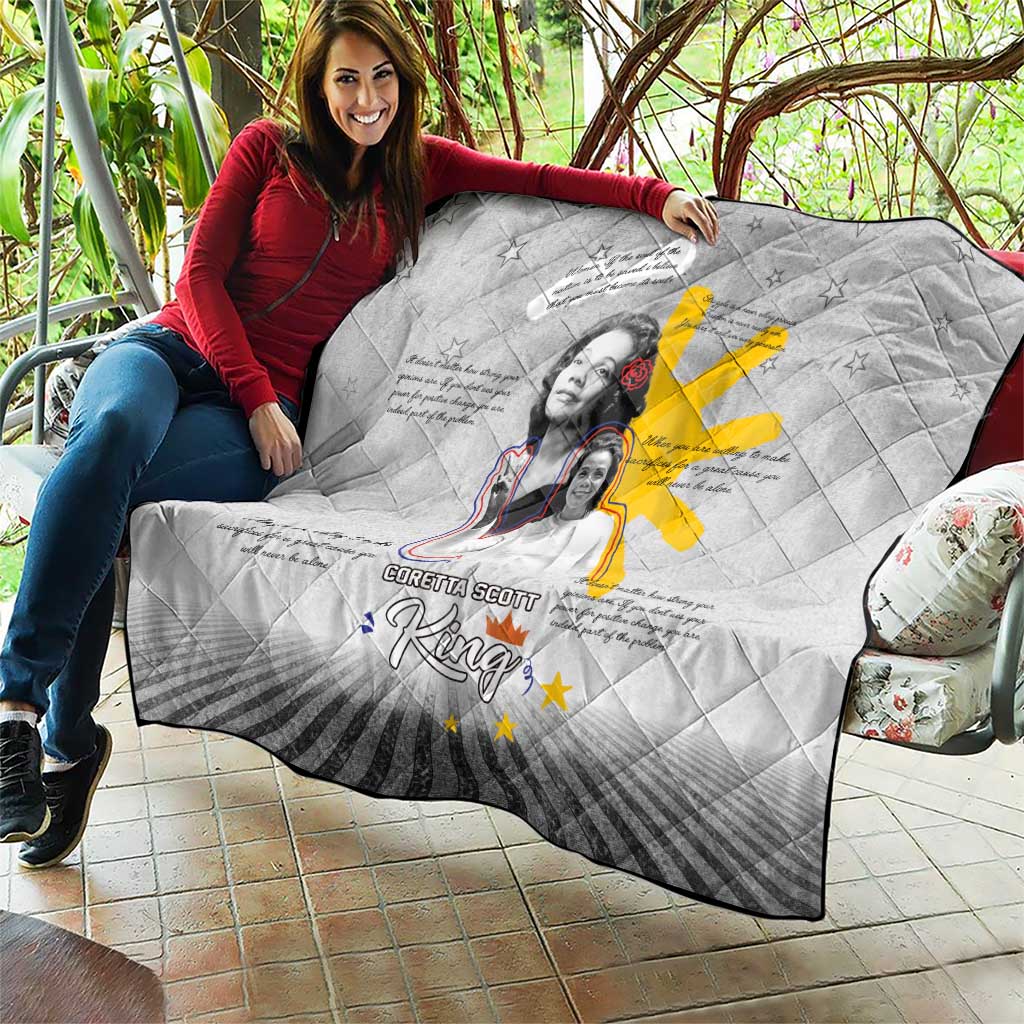 Coretta Scott King Quilt Honoring The Legacy Hand Draw Style