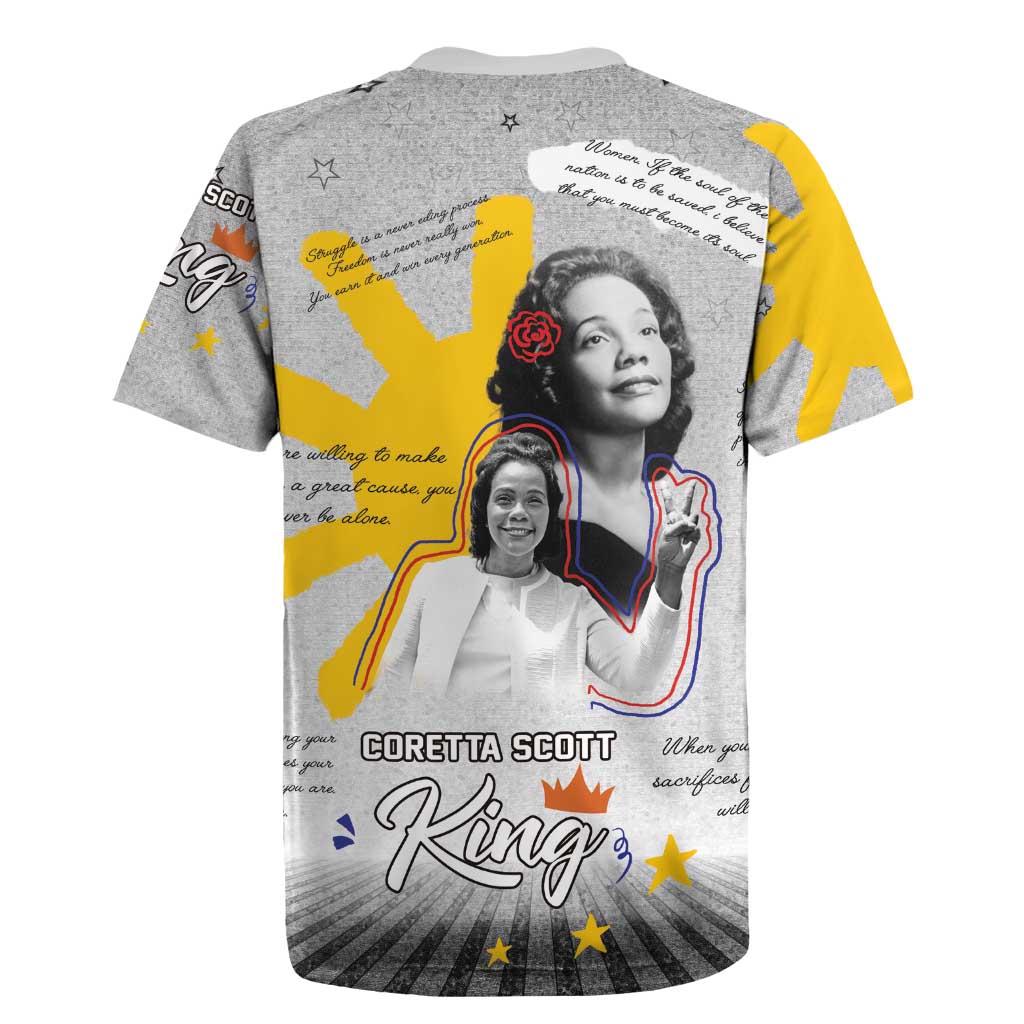 Coretta Scott King Rugby Jersey Honoring The Legacy Hand Draw Style