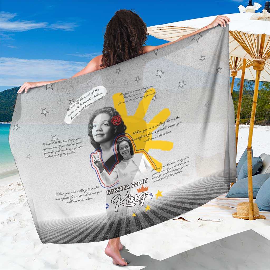 Coretta Scott King Sarong Honoring The Legacy Hand Draw Style