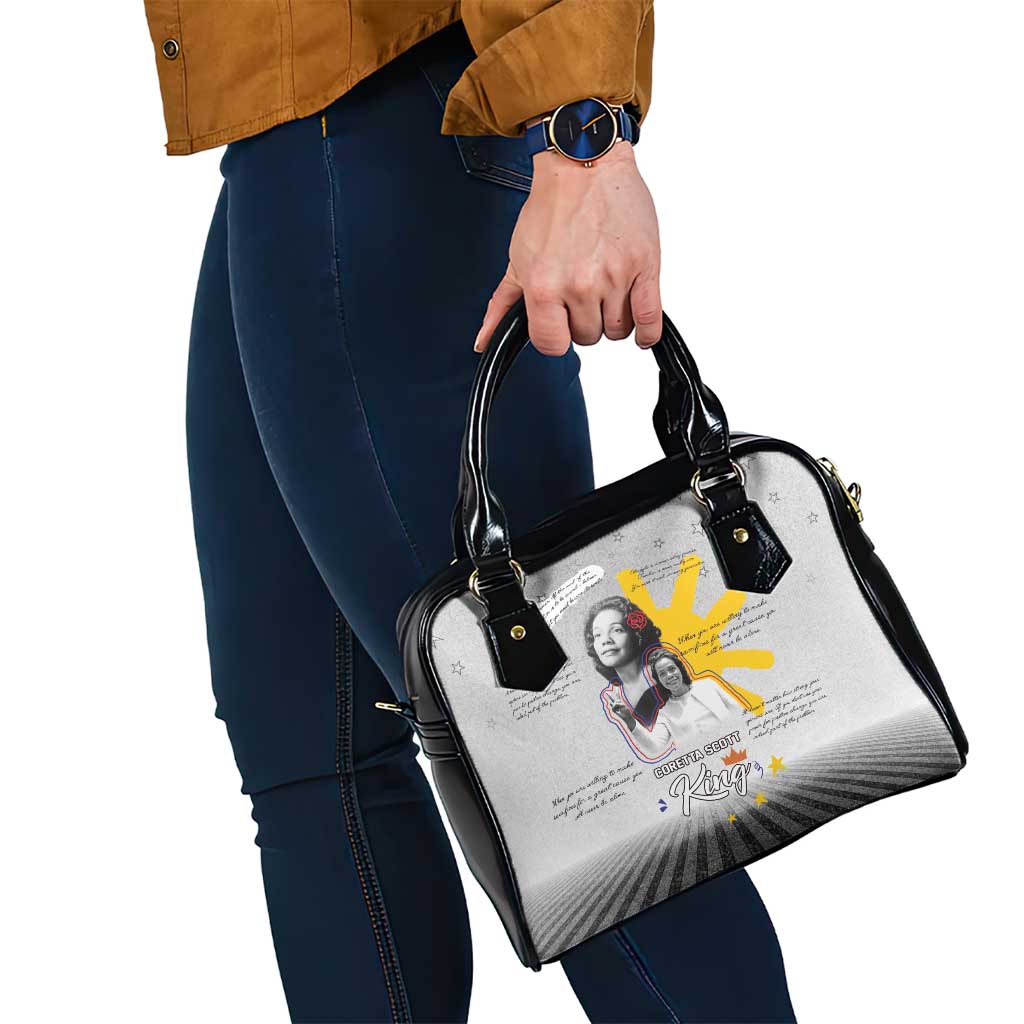 Coretta Scott King Shoulder Handbag Honoring The Legacy Hand Draw Style