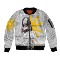 Coretta Scott King Sleeve Zip Bomber Jacket Honoring The Legacy Hand Draw Style