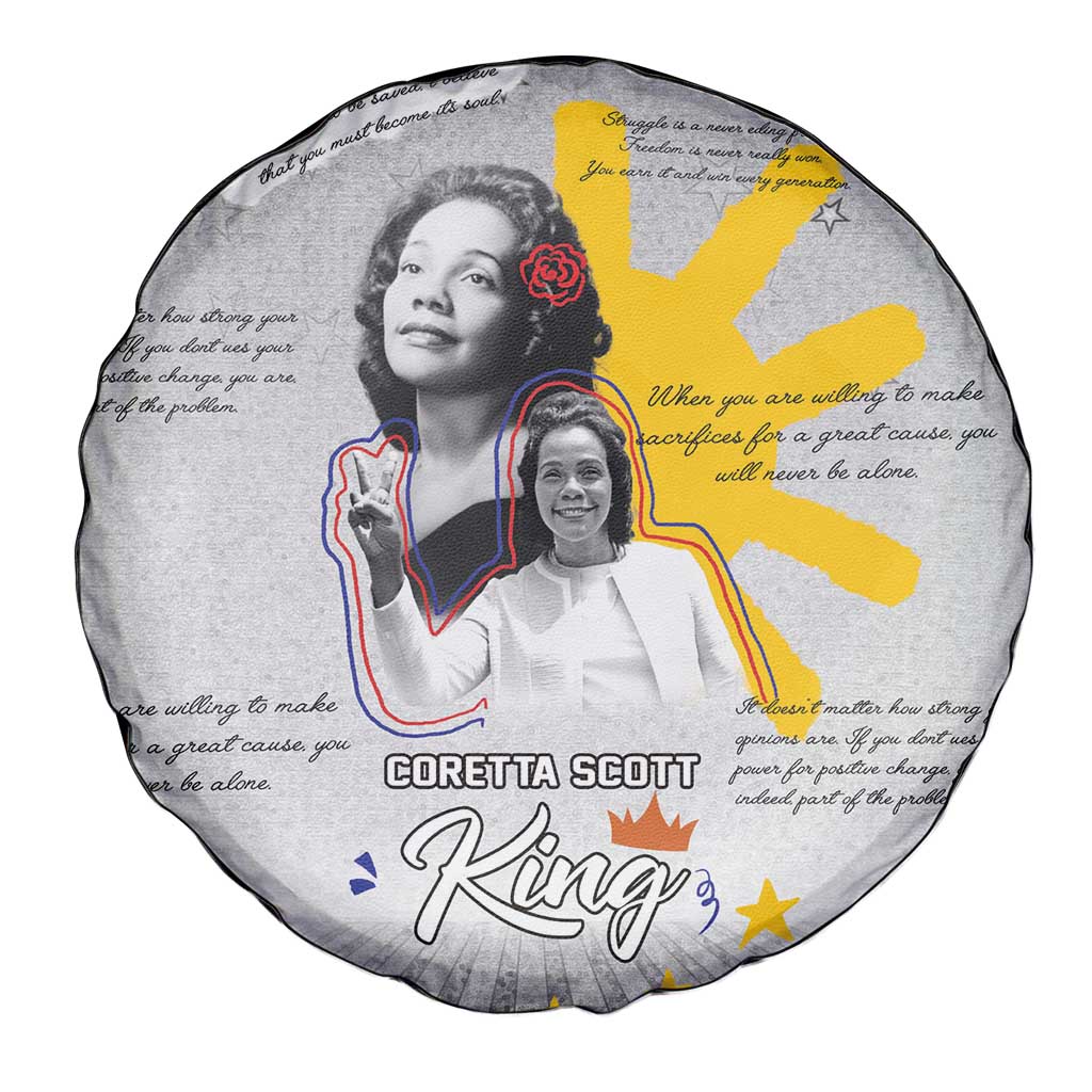 Coretta Scott King Spare Tire Cover Honoring The Legacy Hand Draw Style