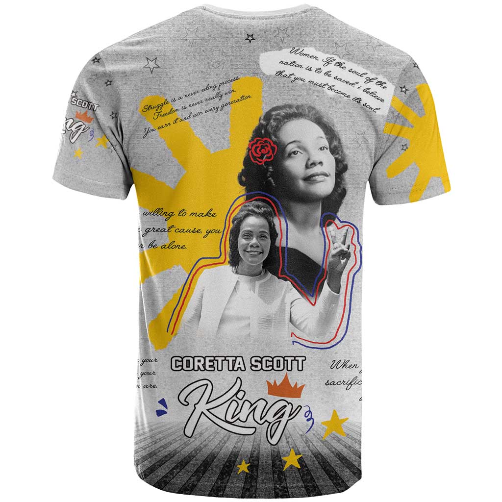 Coretta Scott King T Shirt Honoring The Legacy Hand Draw Style