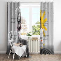 Coretta Scott King Window Curtain Honoring The Legacy Hand Draw Style