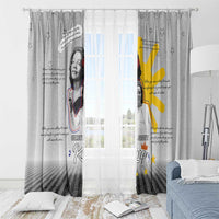 Coretta Scott King Window Curtain Honoring The Legacy Hand Draw Style