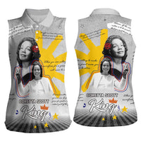 Coretta Scott King Women Sleeveless Polo Shirt Honoring The Legacy Hand Draw Style