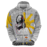 Coretta Scott King Zip Hoodie Honoring The Legacy Hand Draw Style