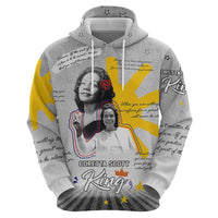 Coretta Scott King Zip Hoodie Honoring The Legacy Hand Draw Style