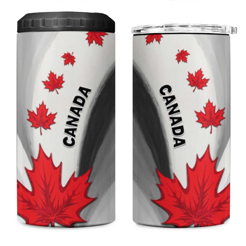 Canada Maple Leaf 4 in 1 Can Cooler Tumbler Unique Style