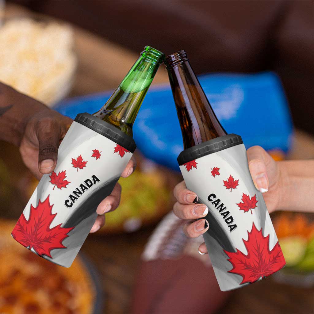 Canada Maple Leaf 4 in 1 Can Cooler Tumbler Unique Style