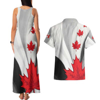 Canada Maple Leaf Couples Matching Tank Maxi Dress and Hawaiian Shirt Unique Style