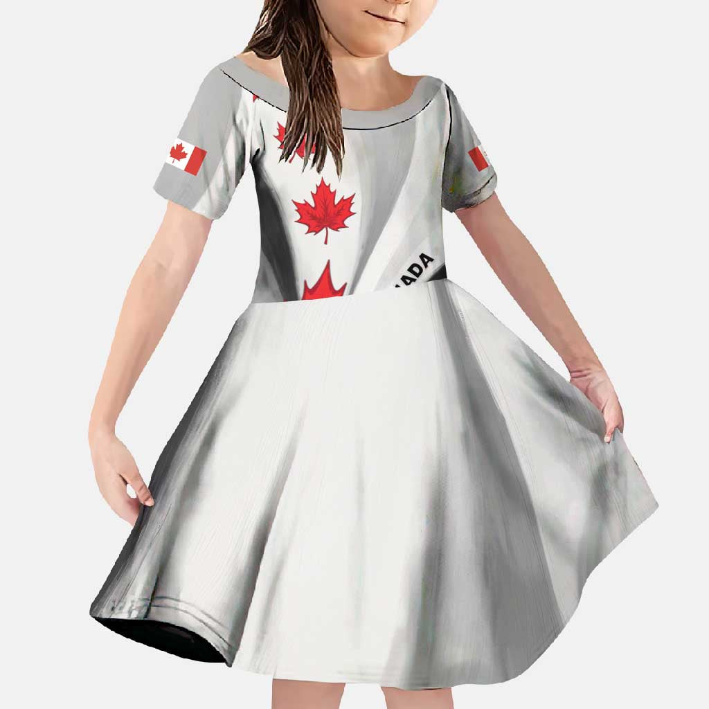 Canada Maple Leaf Family Matching Off Shoulder Maxi Dress and Hawaiian Shirt Unique Style