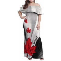 Canada Maple Leaf Family Matching Off Shoulder Maxi Dress and Hawaiian Shirt Unique Style