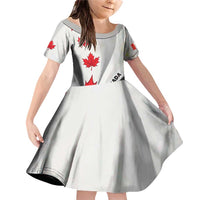 Canada Maple Leaf Family Matching Off Shoulder Short Dress and Hawaiian Shirt Unique Style
