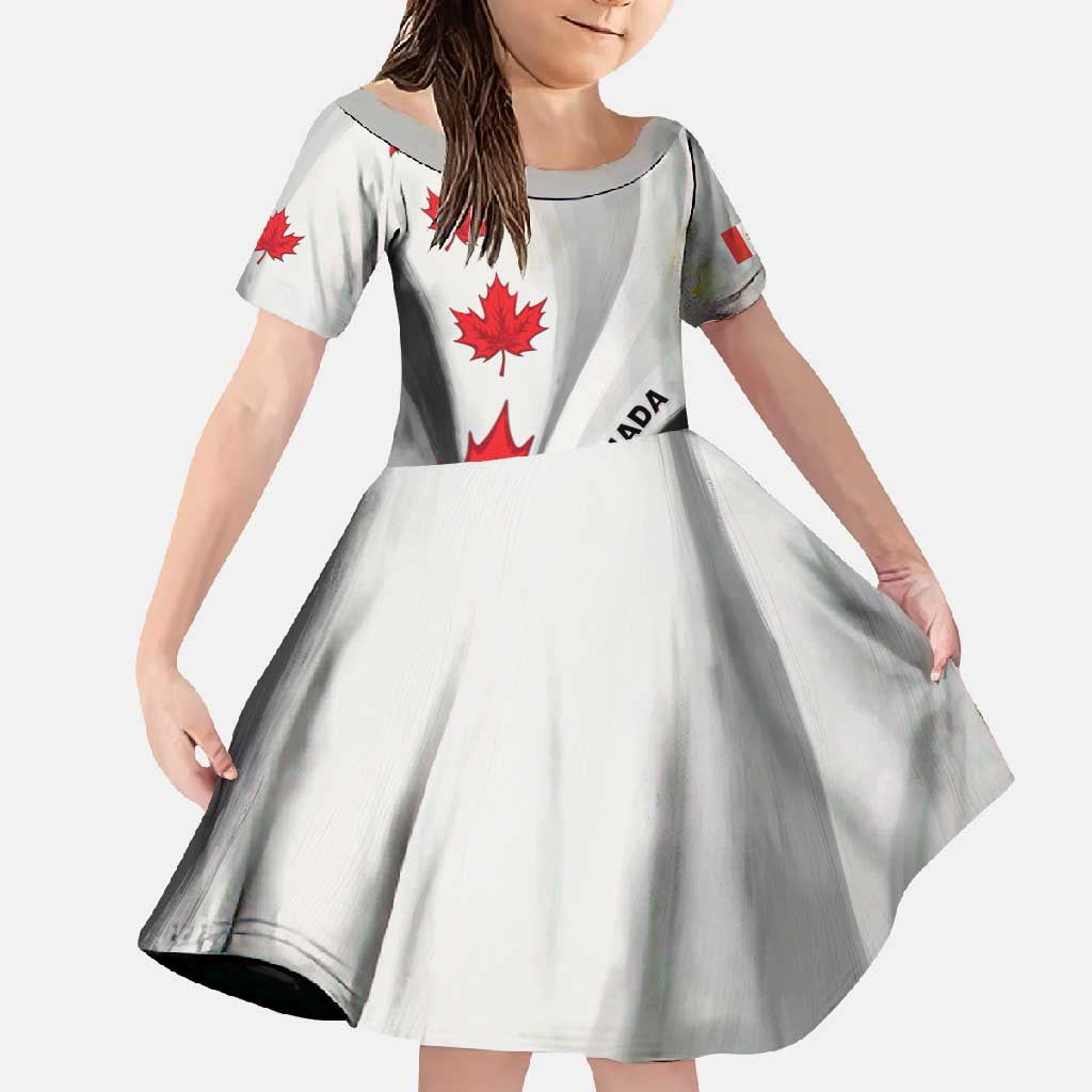 Canada Maple Leaf Family Matching Short Sleeve Bodycon Dress and Hawaiian Shirt Unique Style