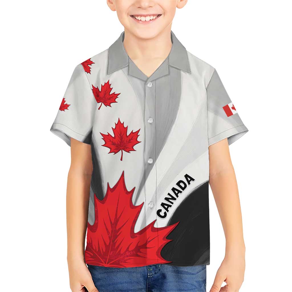 Canada Maple Leaf Kid Hawaiian Shirt Unique Style