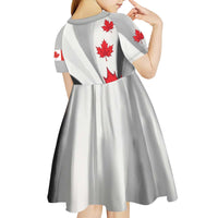 Canada Maple Leaf Kid Short Sleeve Dress Unique Style
