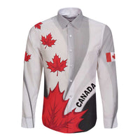 Canada Maple Leaf Long Sleeve Button Shirt Unique Style