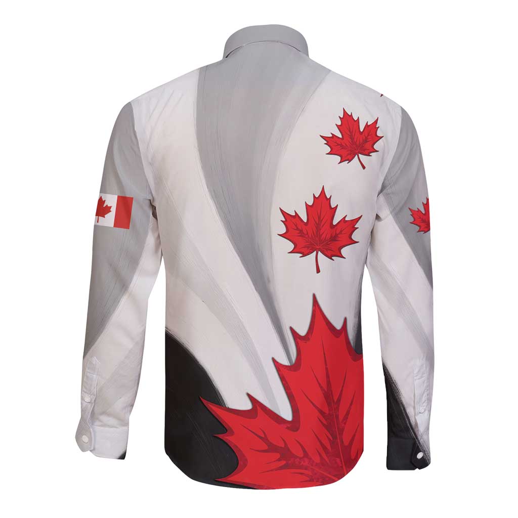 Canada Maple Leaf Long Sleeve Button Shirt Unique Style