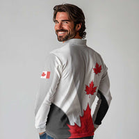 Canada Maple Leaf Long Sleeve Polo Shirt Unique Style