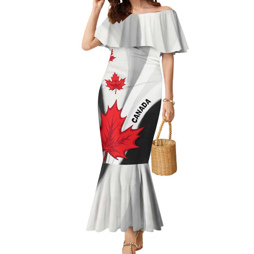 Canada Maple Leaf Mermaid Dress Unique Style