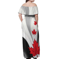 Canada Maple Leaf Off Shoulder Maxi Dress Unique Style
