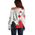 Canada Maple Leaf Off Shoulder Sweater Unique Style