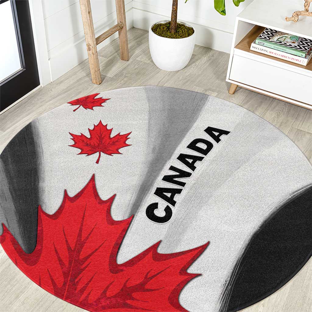 Canada Maple Leaf Round Carpet Unique Style