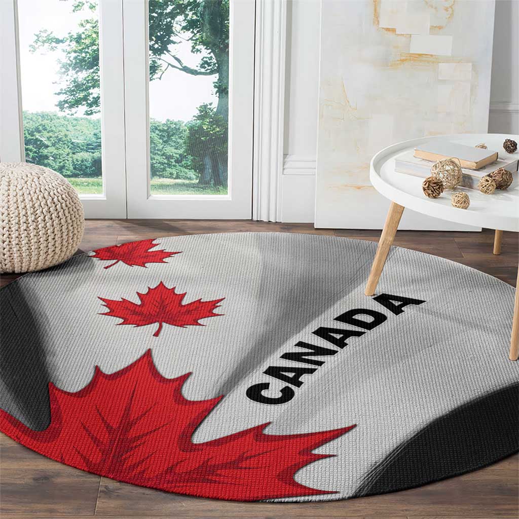 Canada Maple Leaf Round Carpet Unique Style