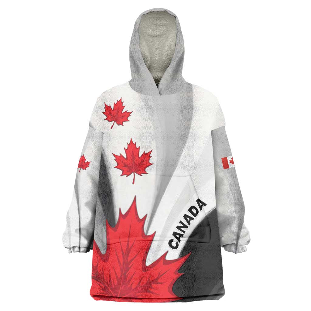 Canada Maple Leaf Wearable Blanket Hoodie Unique Style
