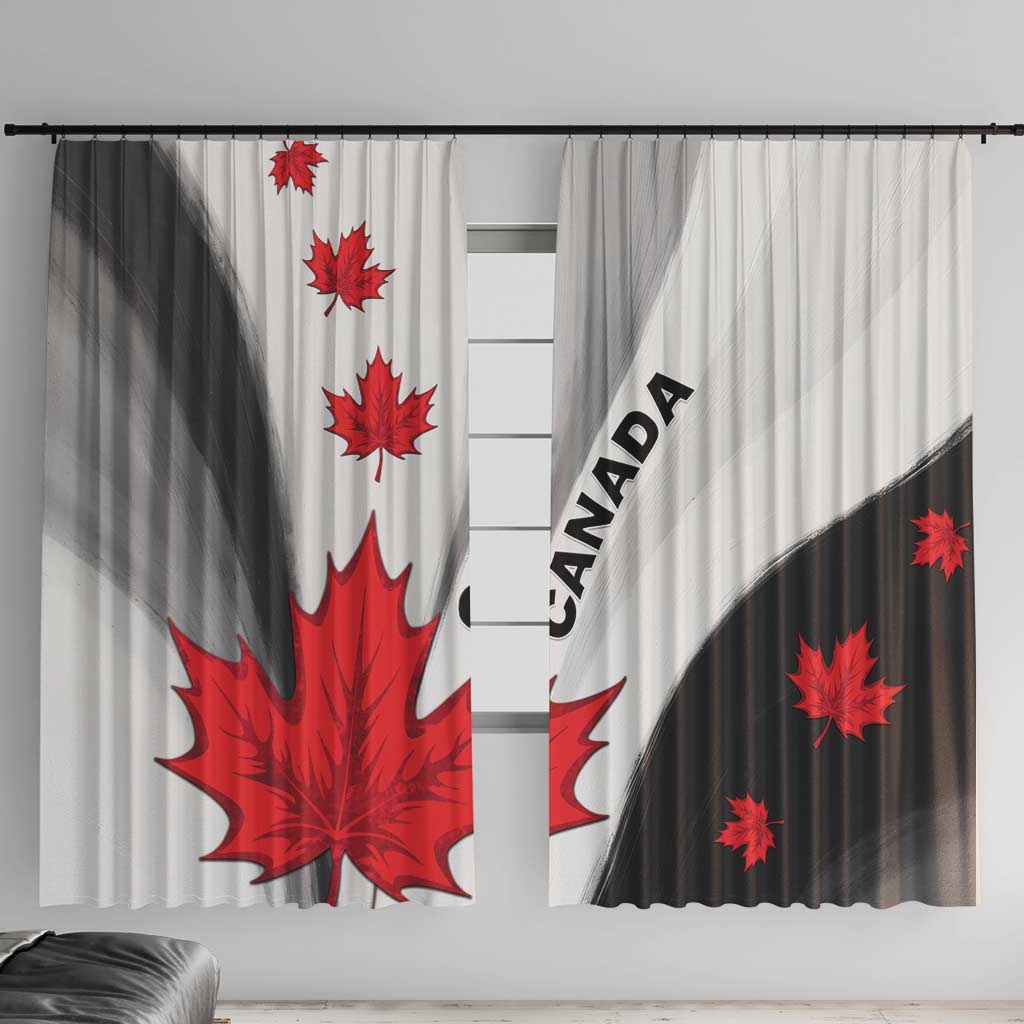 Canada Maple Leaf Window Curtain Unique Style