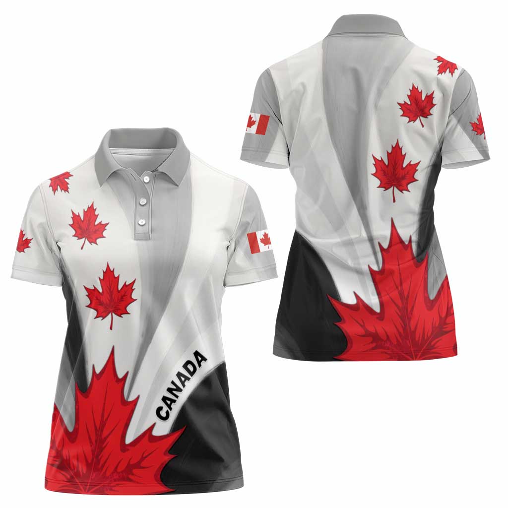Canada Maple Leaf Women Polo Shirt Unique Style