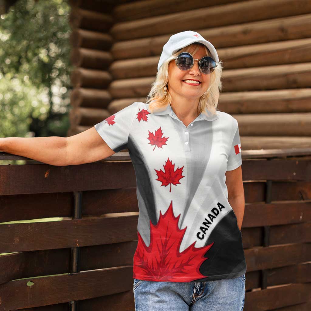 Canada Maple Leaf Women Polo Shirt Unique Style