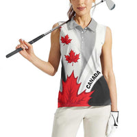 Canada Maple Leaf Women Sleeveless Polo Shirt Unique Style