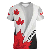 Canada Maple Leaf Women V-Neck T-Shirt Unique Style